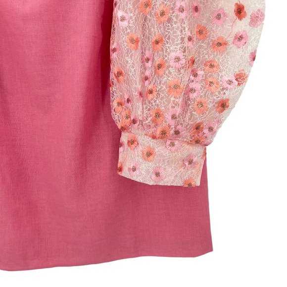 Atoir Womens Madison Mini Dress Primrose Pink US 10 Puff Sleeve Barbiecore - Picture 7 of 13